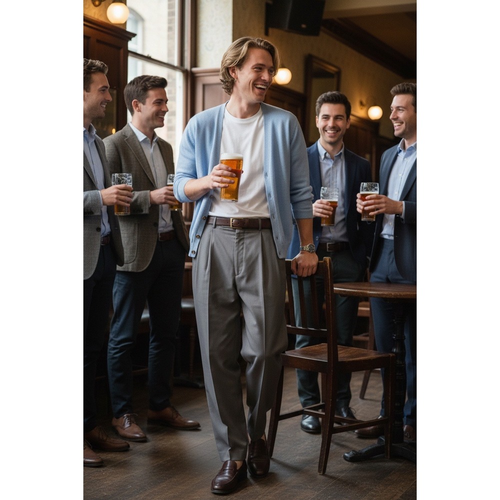 Vintage Oscar De La Renta‎ Men's Pleated Wool Pants 40R Quiet Luxury Retro